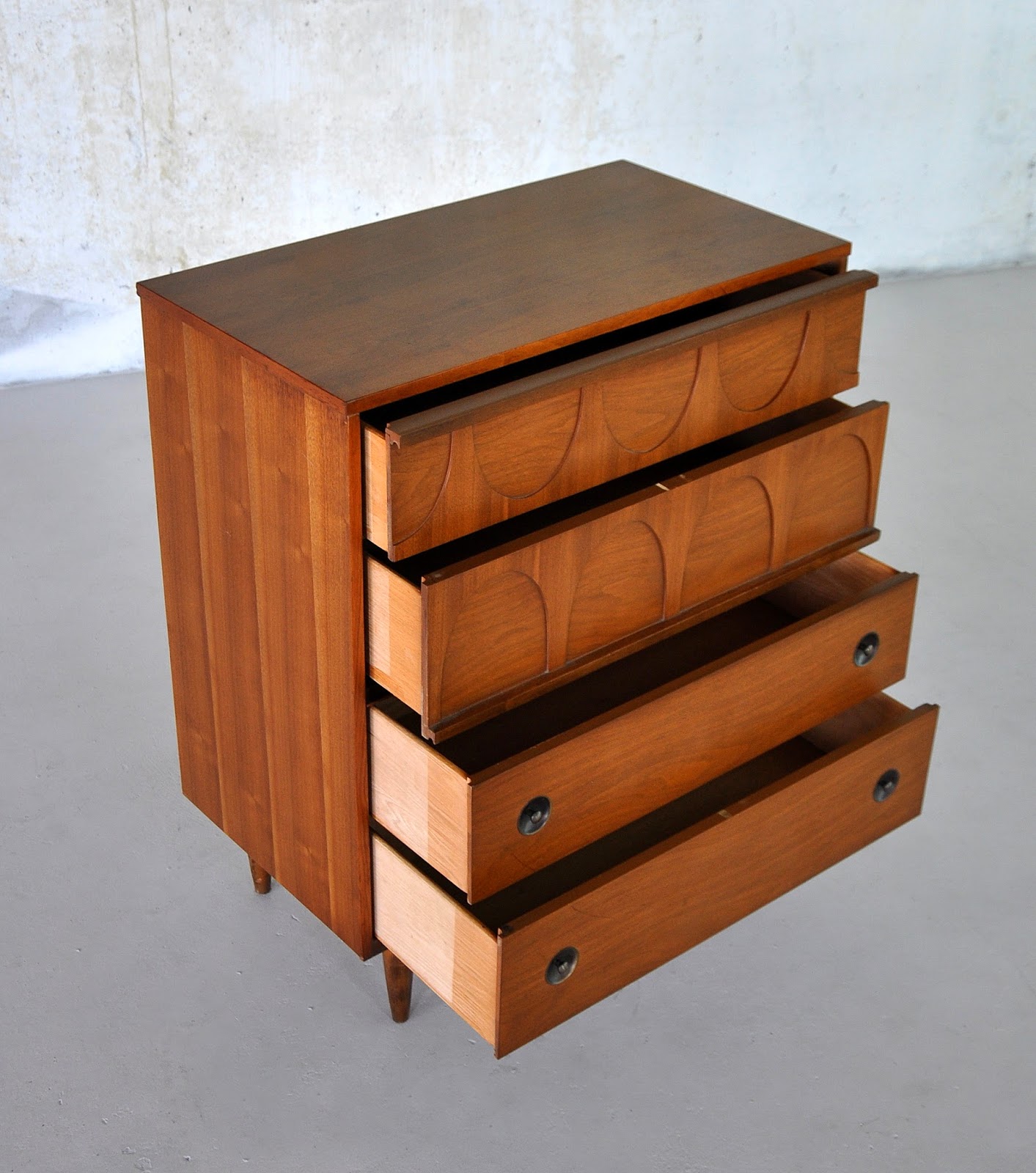 SELECT MODERN Mid Century Modern Walnut Highboy or Gentleman's Chest