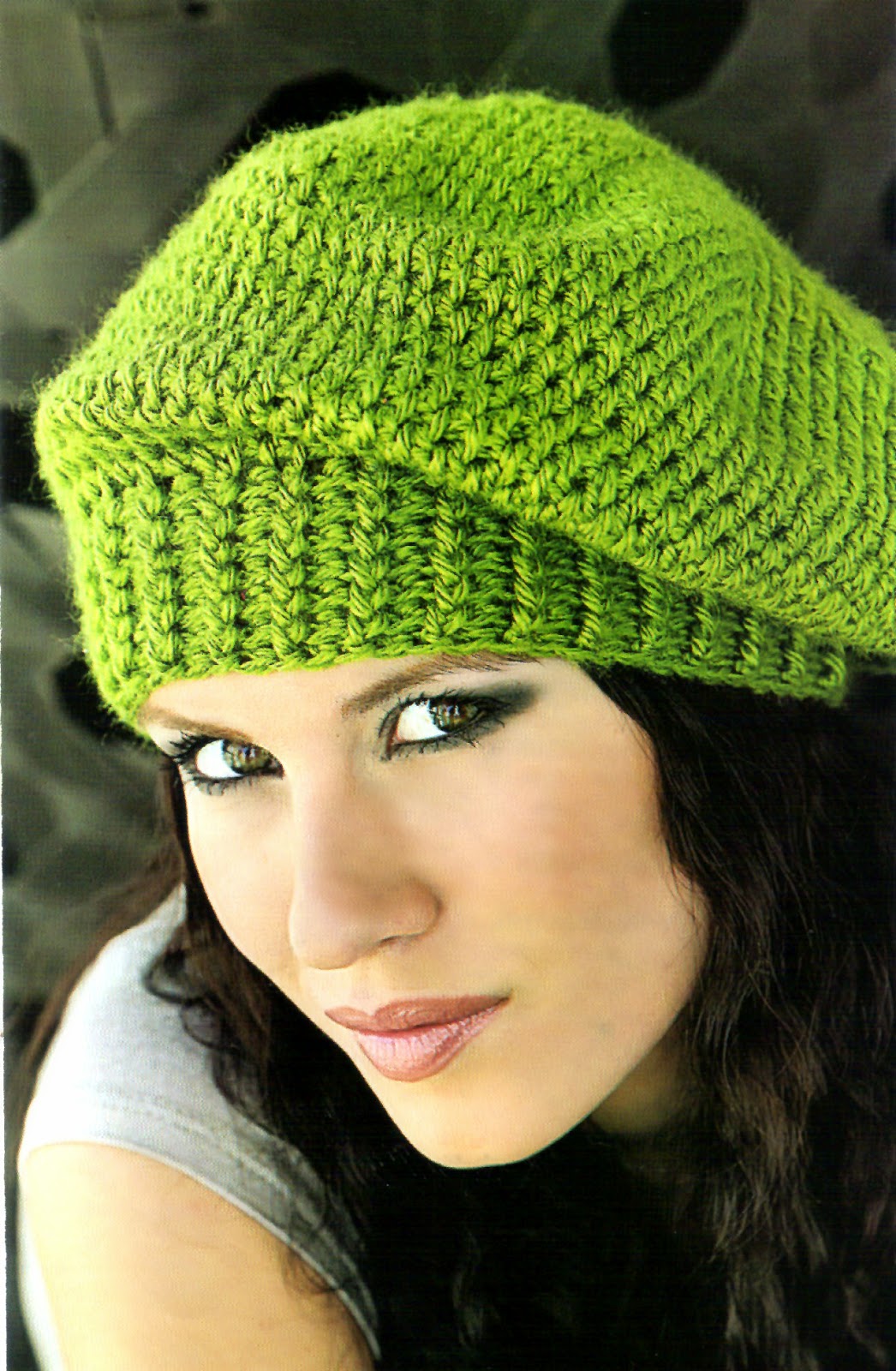 Ganchillo SuÃ©ter De Estambre Para Mujer Boina De Crochet Elegante