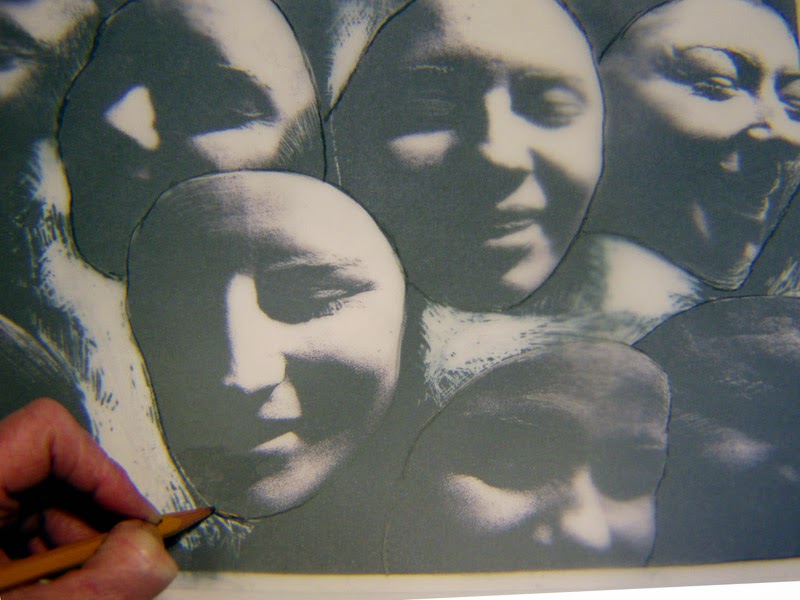 Mixed Media Manic USING A TRANSPARENCY AS SCRATCHBOARD