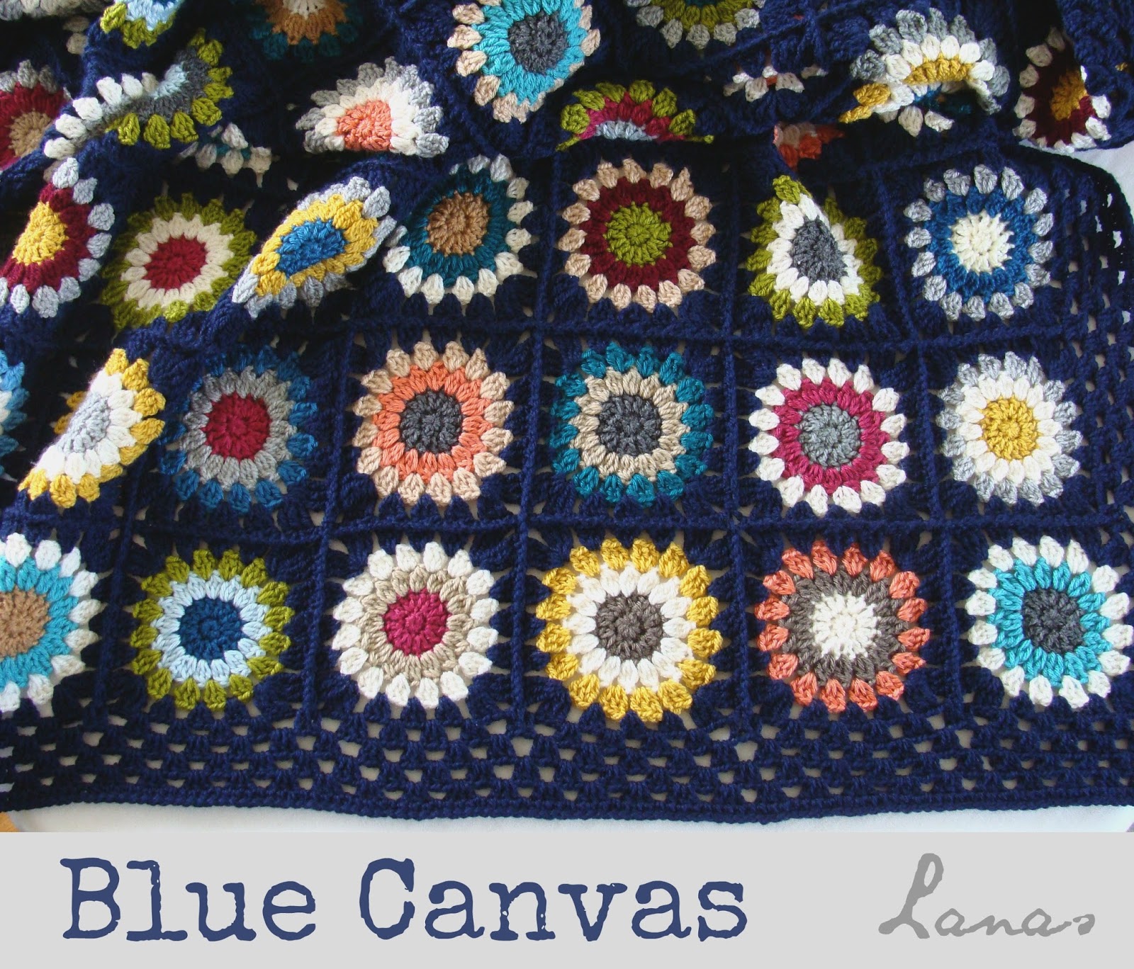 Lanas de Ana Blue Canvas Blanket