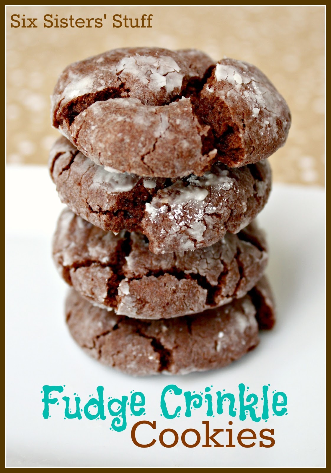 Fudge Crinkle Cookies Six Sisters' Stuff