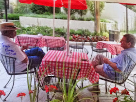 Ernie Banks and Tom Bongiorno on the Terrace