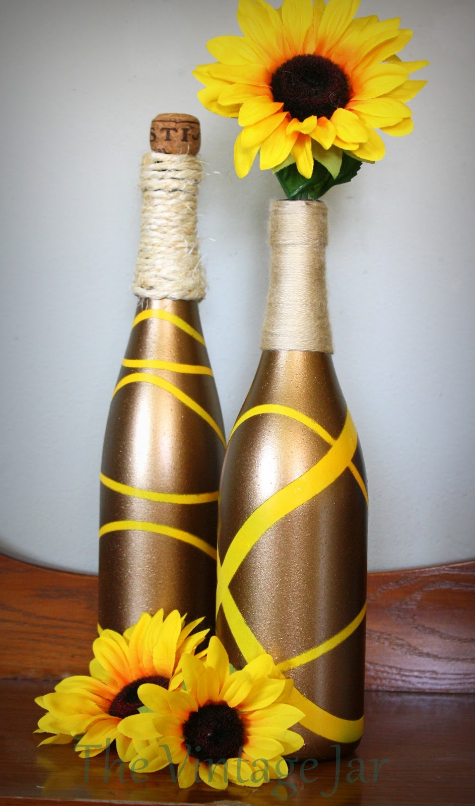 Five Twenty Nine Painted Wine Bottles