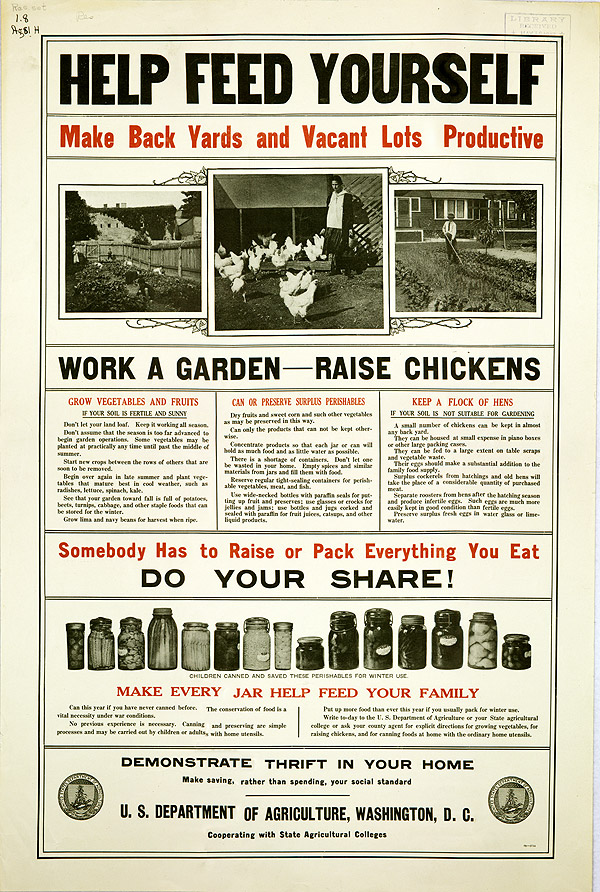Frugal Help Feed Yourself Wartime Poster