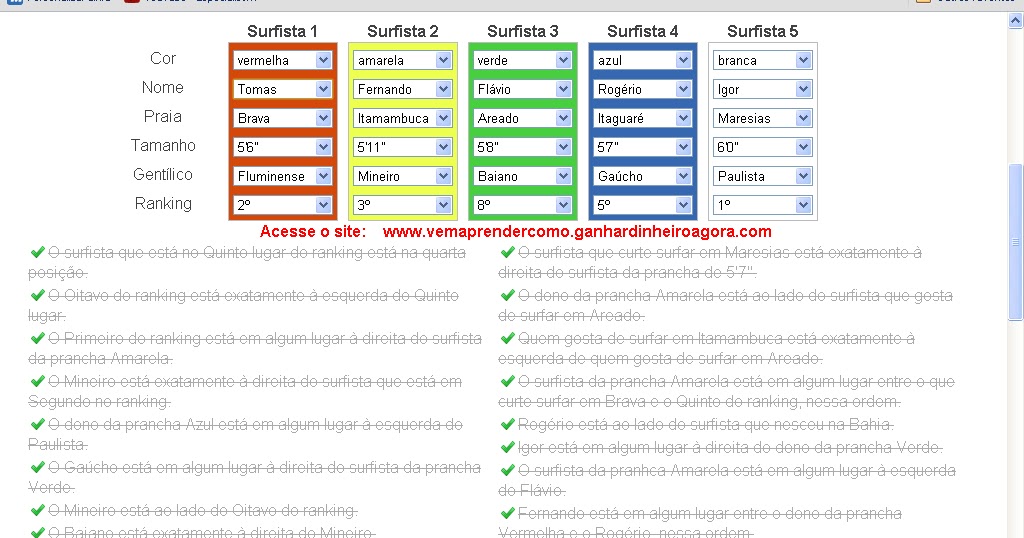 Racha Cuca - Novo Problema de Lógica: Dia de Praia 