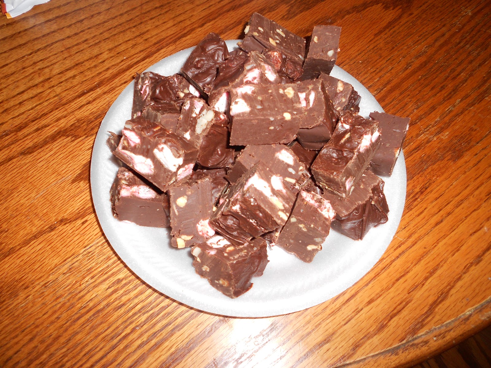 Knitting II Chocolate Fudge with nuts and Peppermint marshmallows!!!