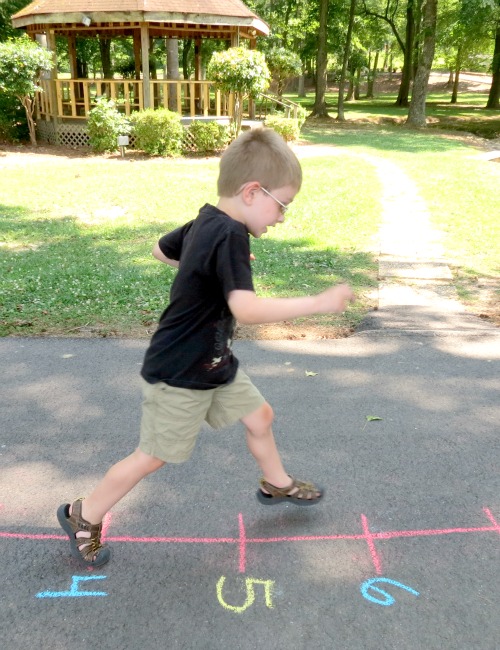 Number Line Fun- Take your math lessons outside and practice through play with a kid-sized number line! 