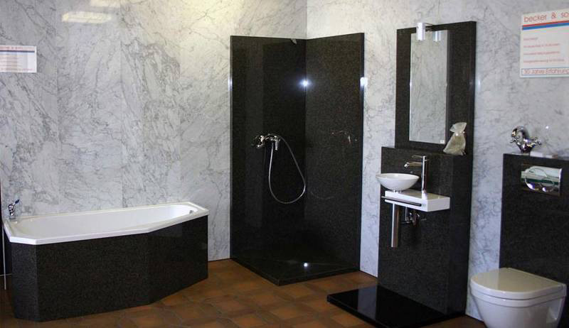 Baño en blanco y negro - Colores en Casa