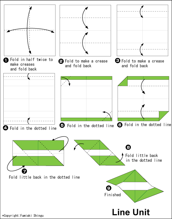Origami Line Cube instructions Easy Origami instructions For Kids