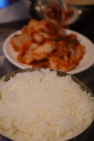 Rice (bap) with dalk-kal-guk-su