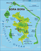 Bora Bora Attractions and Resorts ~ (karte )