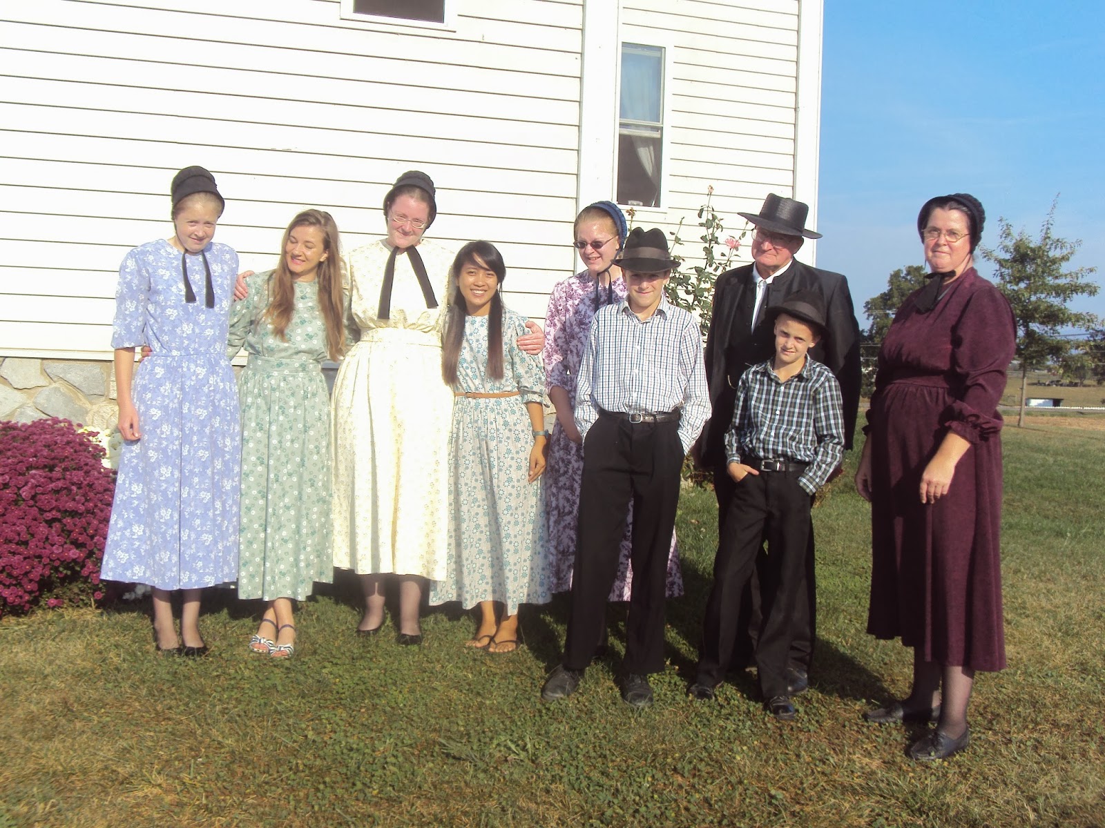 For the last appointment, a Mennonite family. 