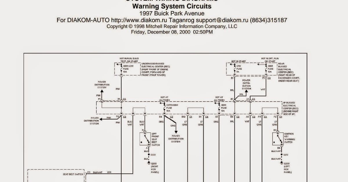 Wiring Diagrams and Free Manual Ebooks: 1997 Buick Park Avenue Warning