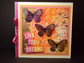grunge flourish butterfly live dreams visible image stamps