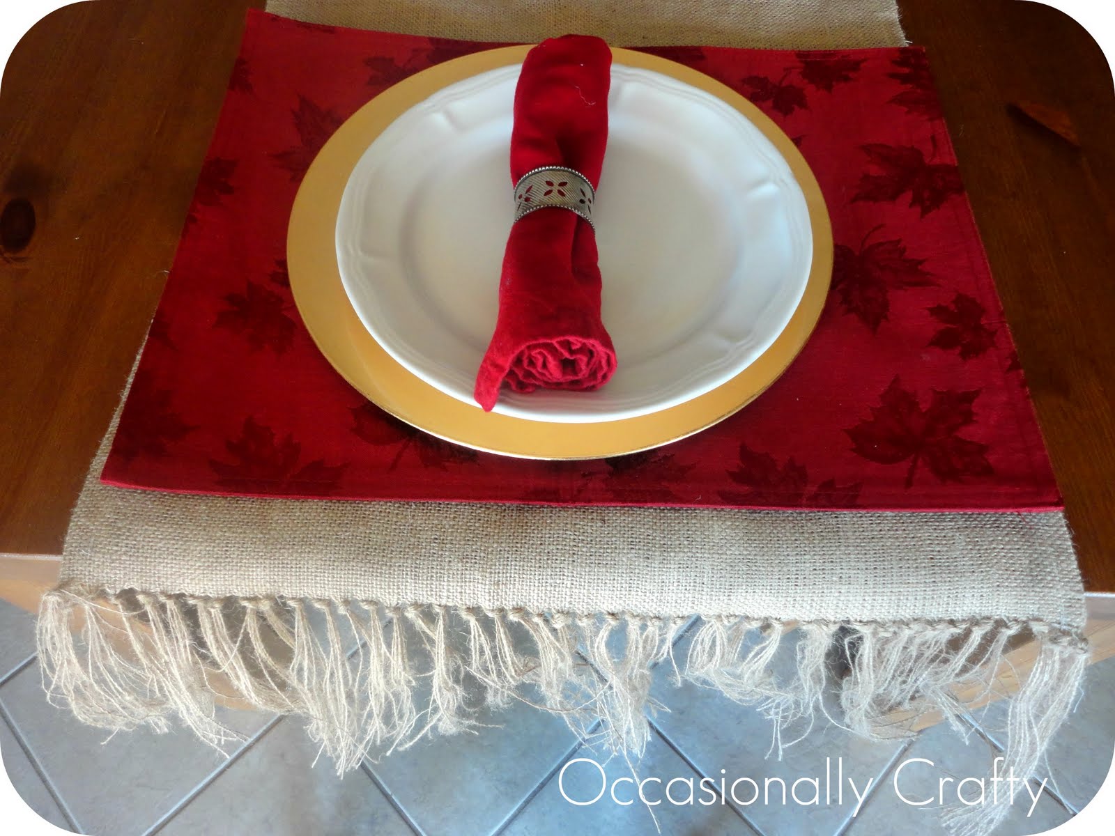 Fringed Burlap Table Runner Pinterest Inspiration Occasionally
