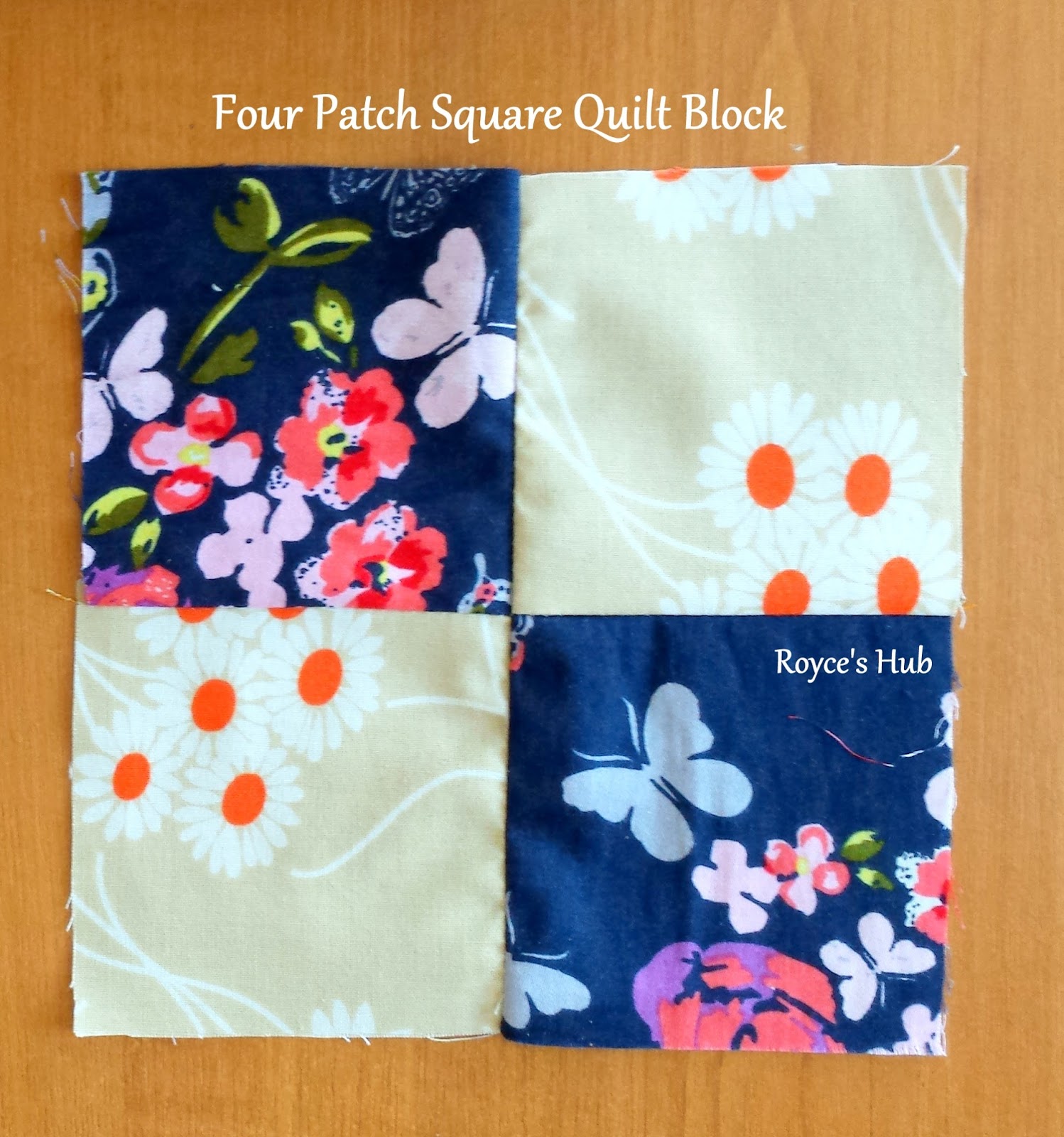 Royce's Hub Four Patch Square Quilt Block