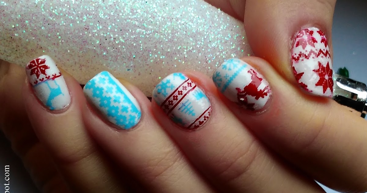6. Christmas Sweater Inspired Nail Art - wide 7