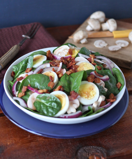 Arctic Garden Studio Spinach Salad with Hot Bacon Dressing