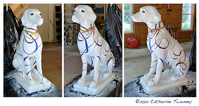 He's finished! Lookin' happy and good, your typical hound dog.