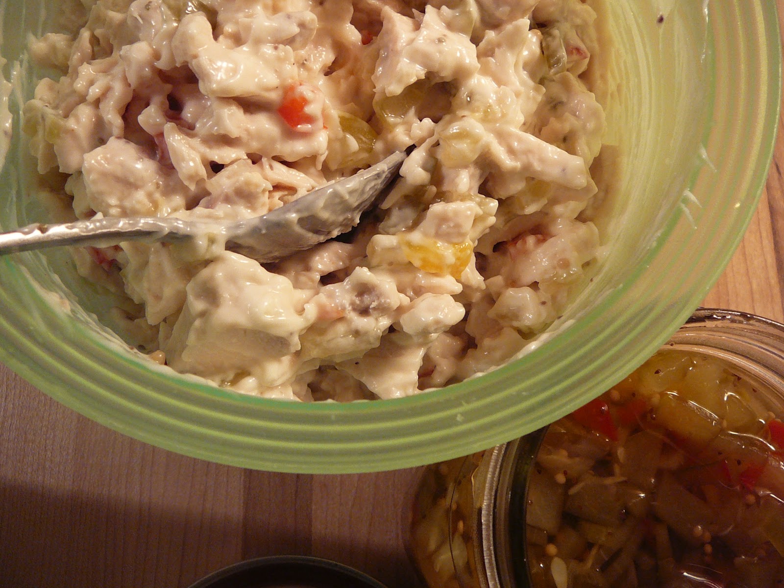 The Hidden Pantry Easy Chicken Salad with My Homemade Pickle Relish.