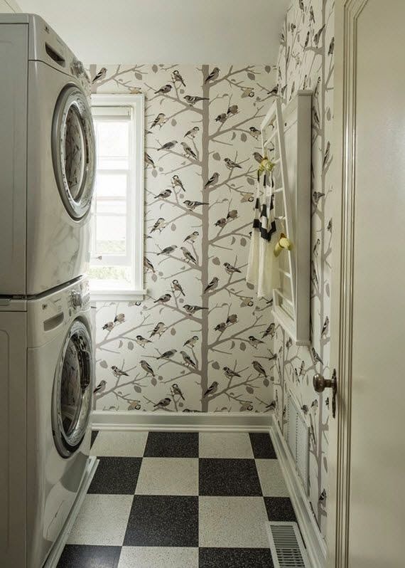 once.daily.chic Wallpaper in the Laundry