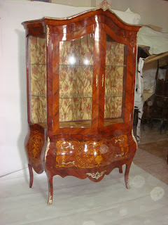 Large Vatrina of French furniture antiques re-produced with some modifications