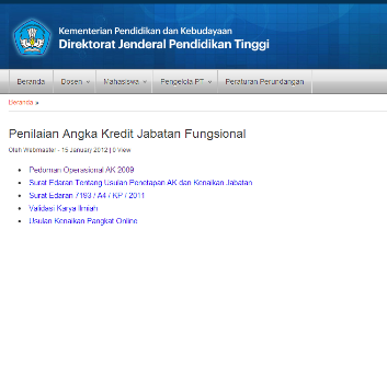 PENILAIAN ANGKA KREDIT JABATAN FUNGSIONAL DOSEN