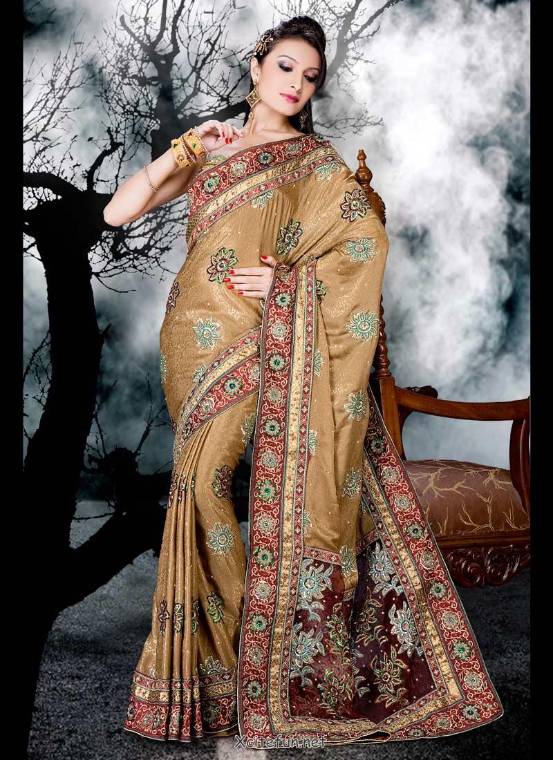 Indian Georgette Party Wear Embroidered Saree Beautiful Collection