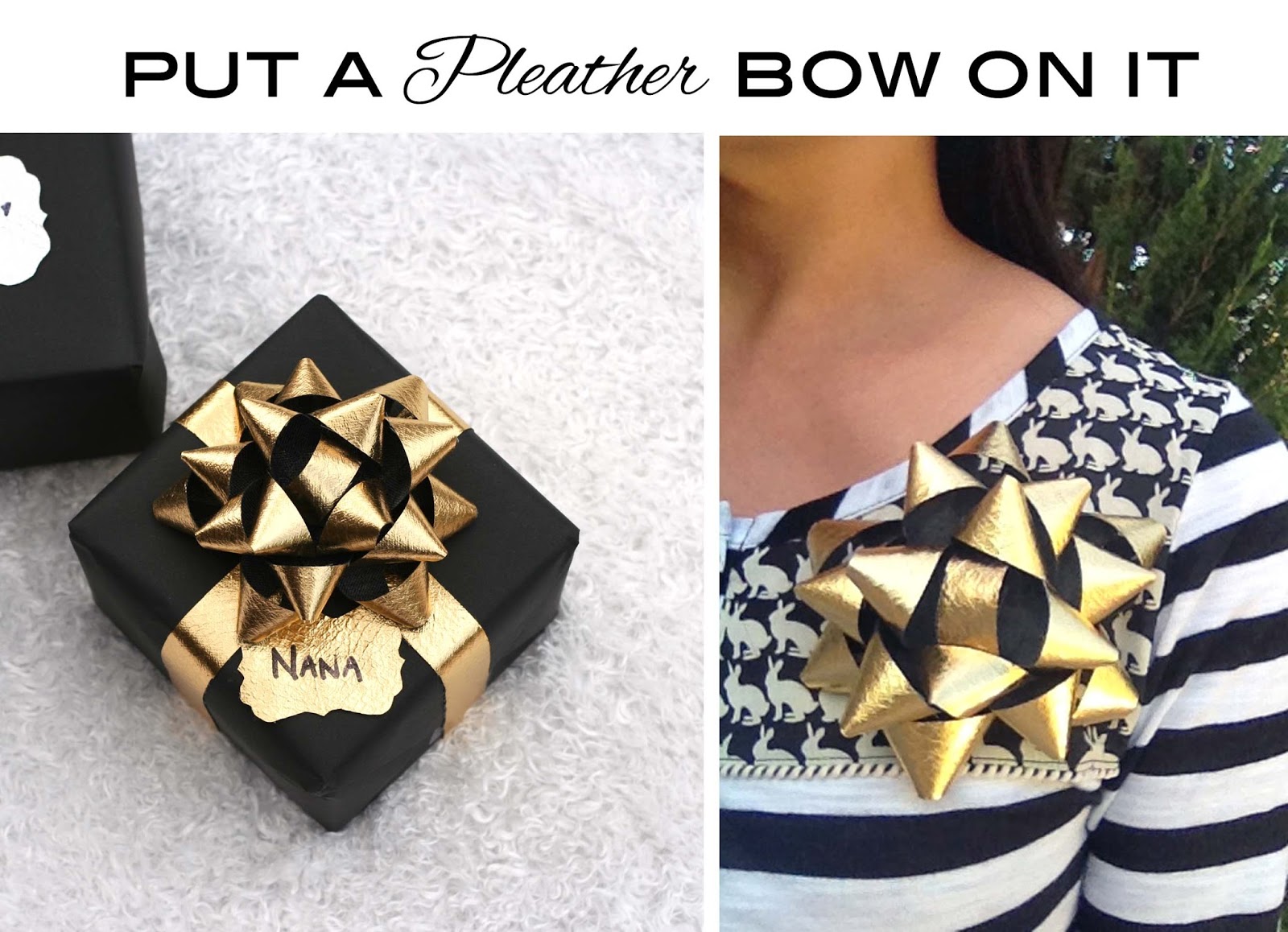 Make // Pleather Bows & Other Gift Wrap