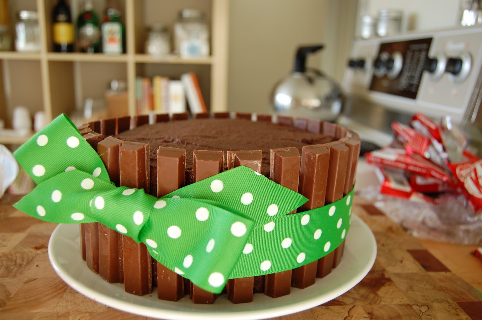 Vegetarian Faerie In The Kitchen. kit kat colourful birthday cake!