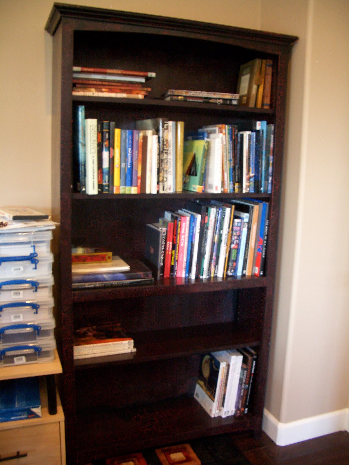 Crazy Shelves! Crackle bookshelves