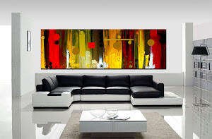 Abstract Painting "City Lights" by Dora Woodrum