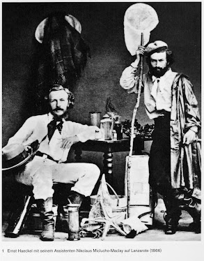 Haeckel portrait with his assistant Nichalas at Lanzarote, east Canary Island 1866