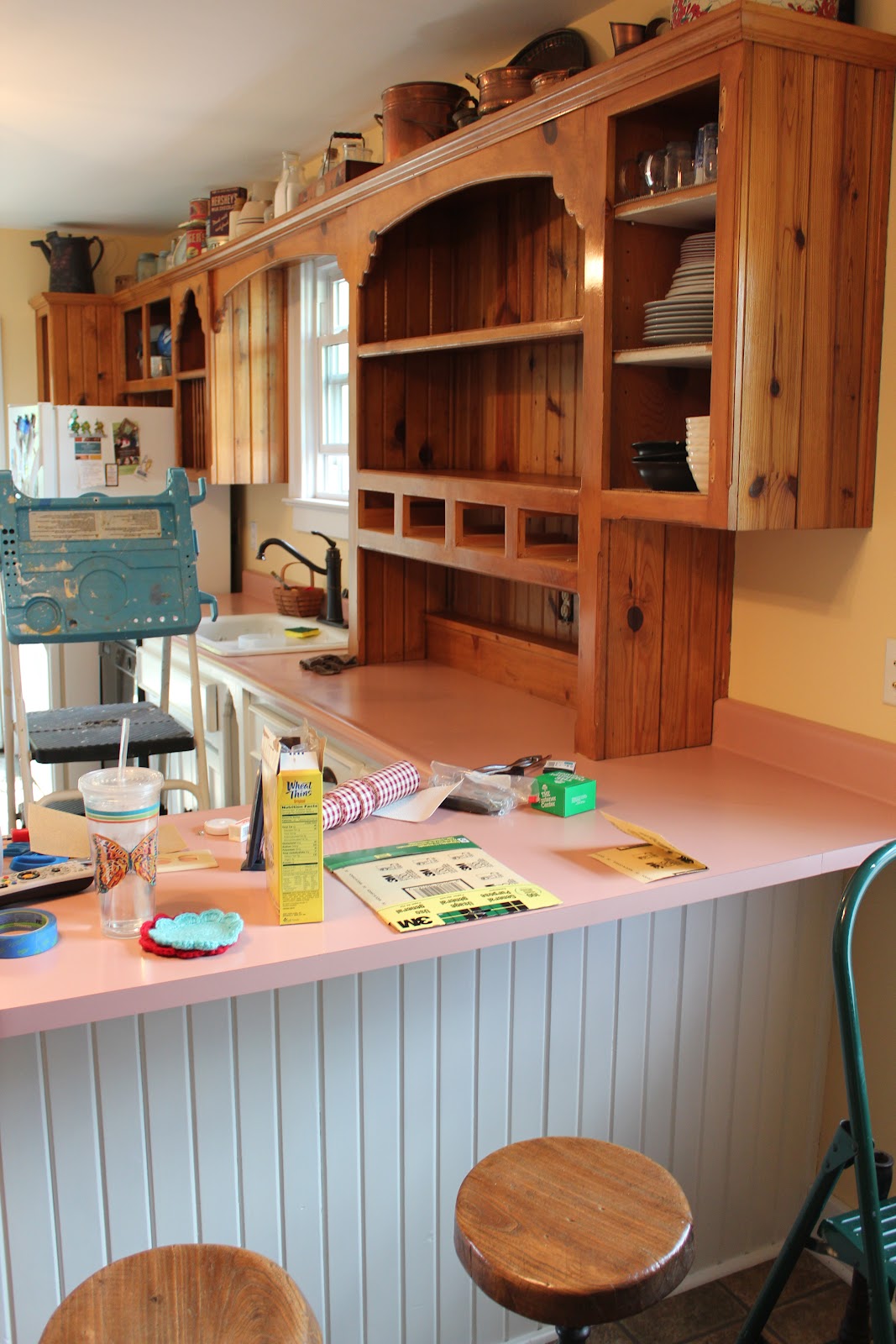 Catherine Holman Folk Art: Painting the Kitchen Cabinets Saga