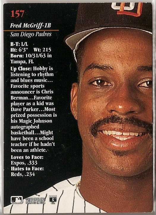 Baseball Card Breakdown One True Rookie Fred McGriff