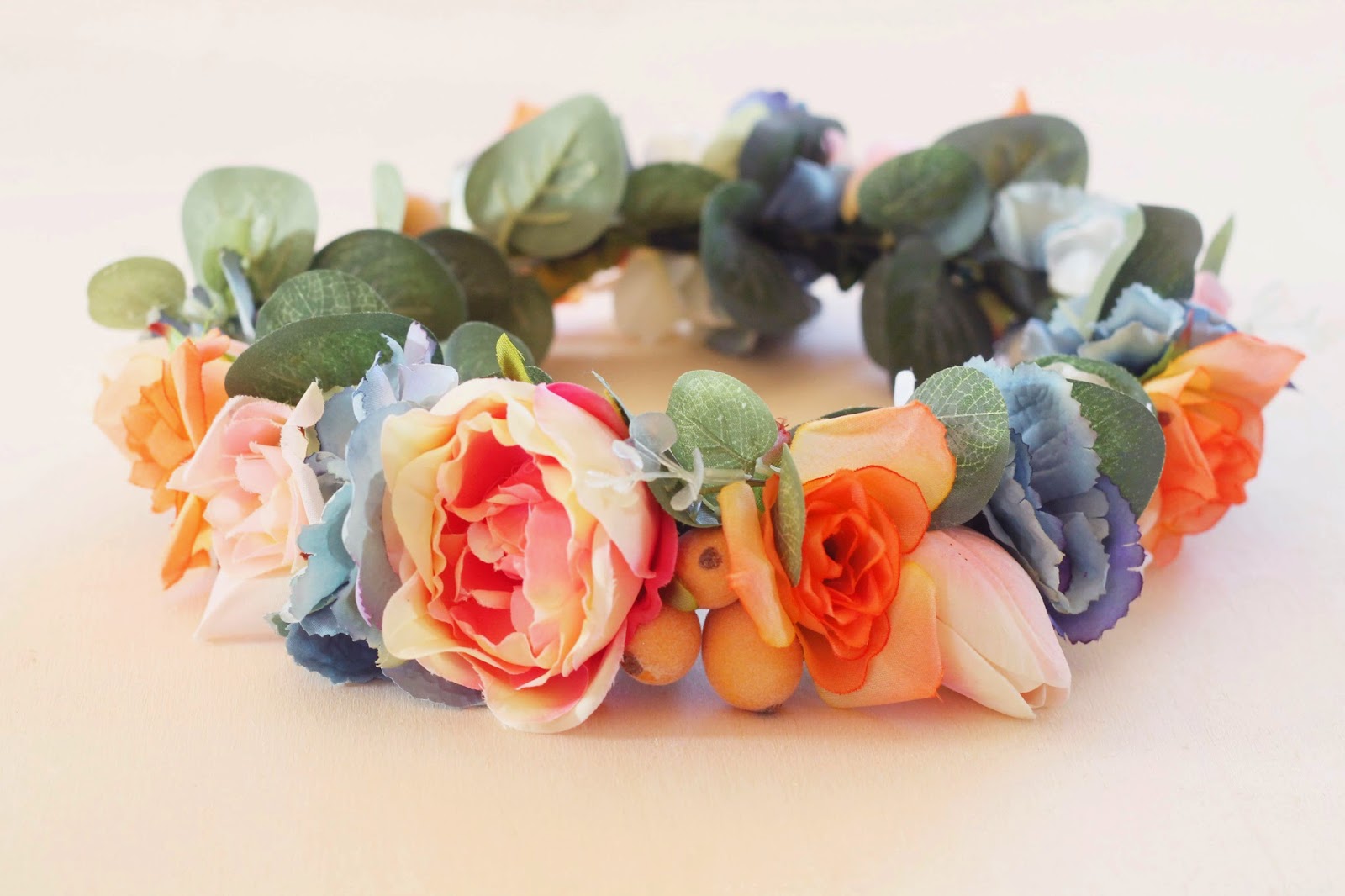 Rose Tinted Illustration Peach Rose Mint Eucalyptus Blue