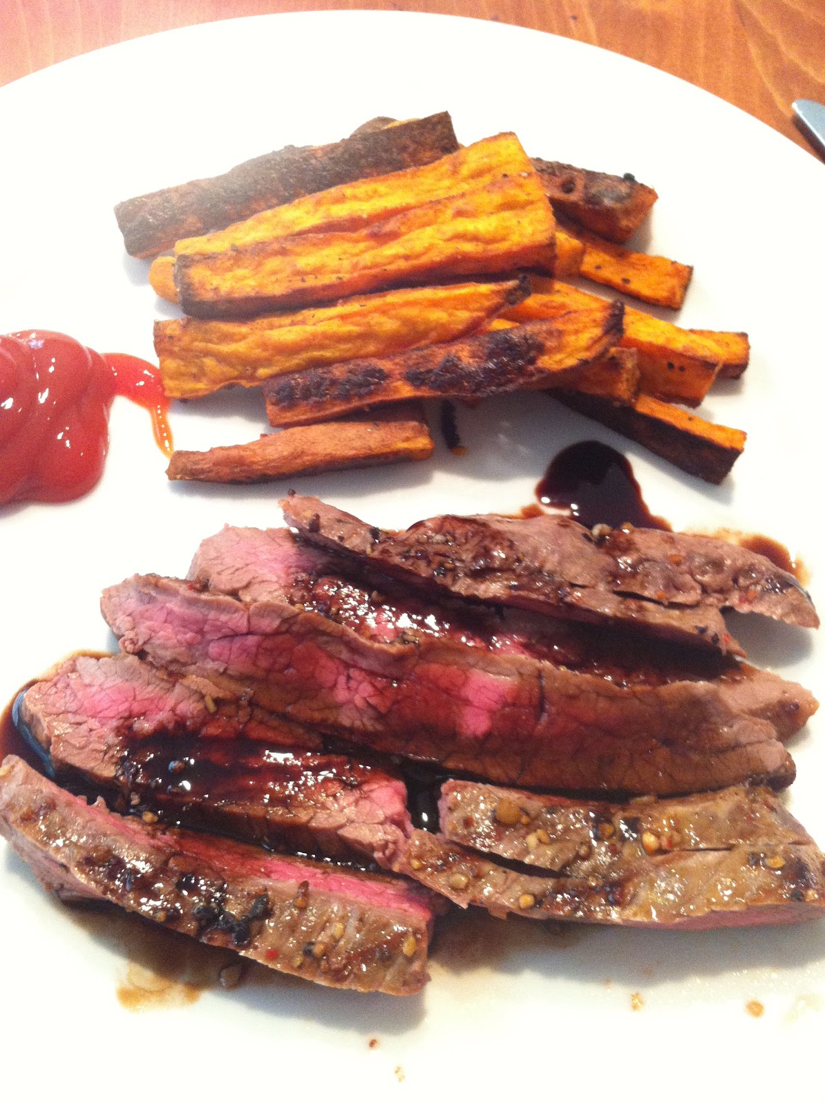 Clean Cooking KC Grilled Flank Steak with Honey Balsamic Reduction