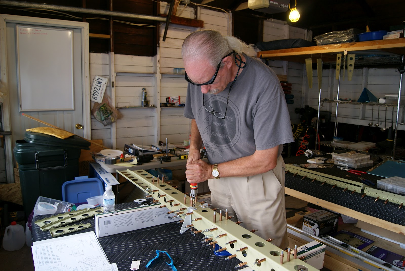 DOG Aviation John's RV12 Blog Match Drilling Of Counter Balance Arm