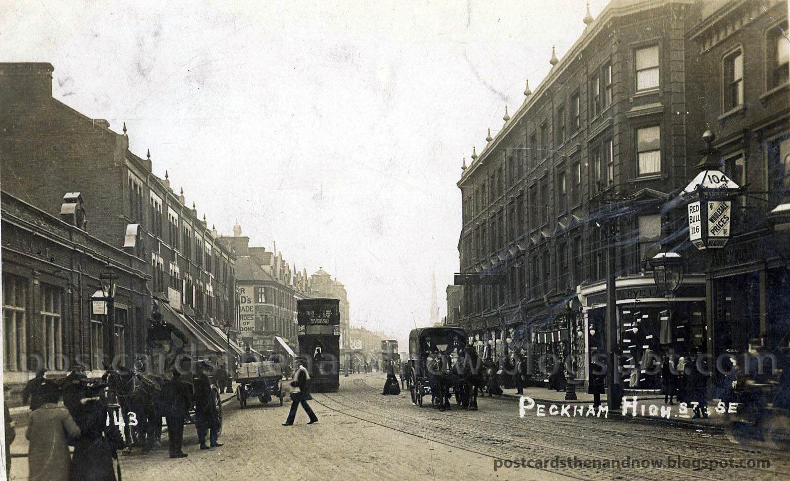 Postcards Then and Now Peckham High Street, Southeast London, c1908