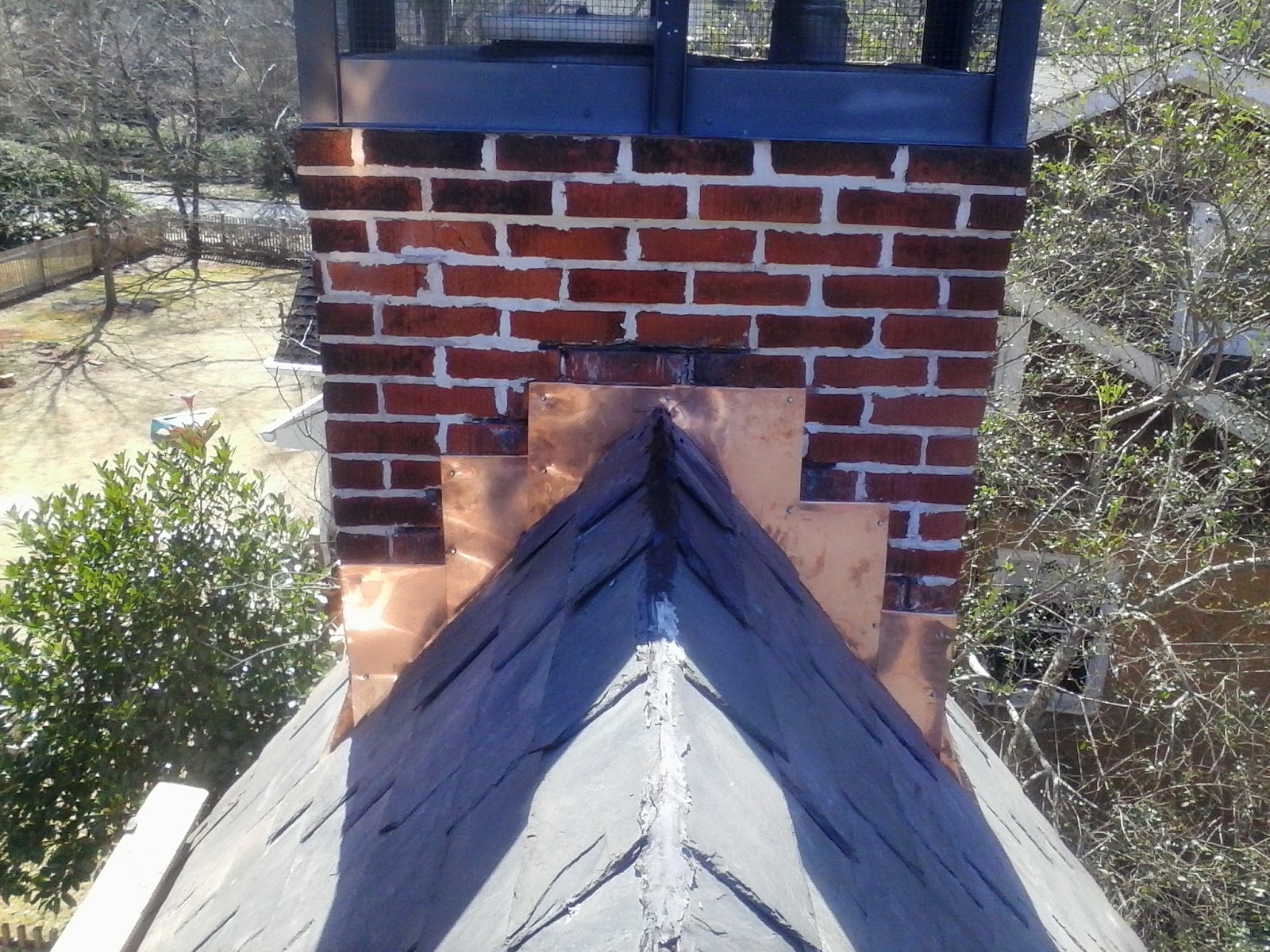 Scottt Morrow Slate & Tile Roofing of Atlanta Chimney flashing Slate