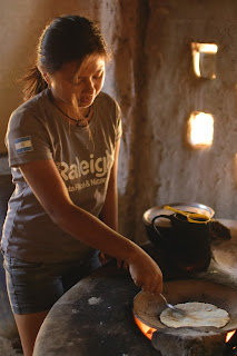 Andrea cooking tortilla Andrea cooking tortilla