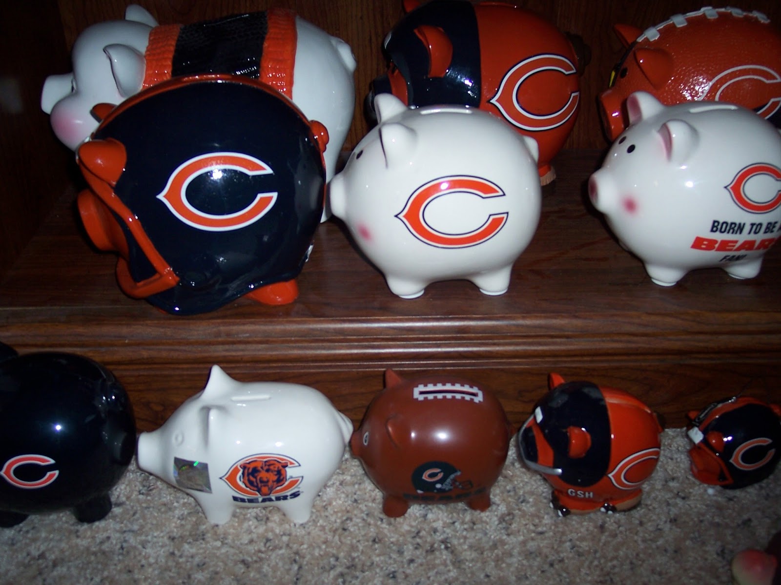 BearFanatic34's Chicago Bears Collection Piggy Banks