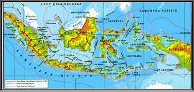 gambar peta letak geografis indonesia