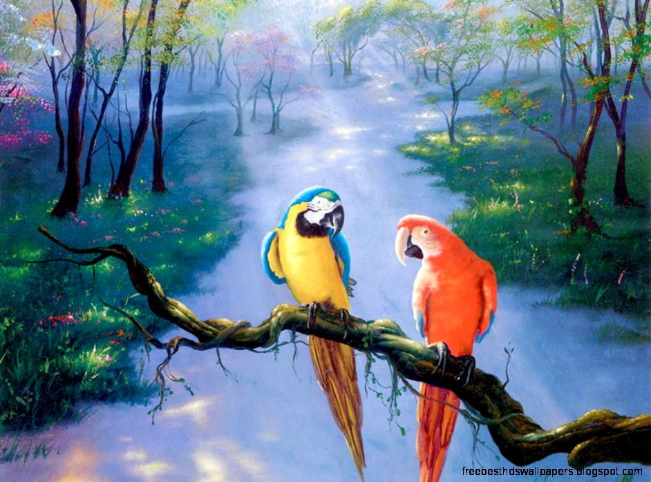 Beautiful Parrot Painting Beautiful Parrot Painting