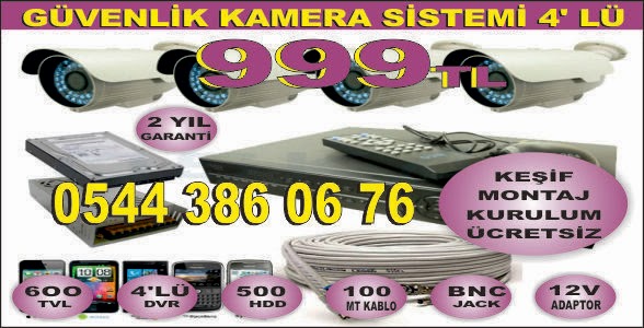 ankara guvenlik kamerasi ucuz 4 lu guvenlik kamera sistemleri
