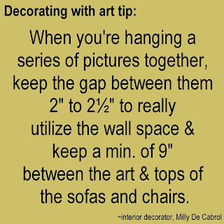 decorating tips for hanging art on http://schulmanart.blogspot.com/2013/09/decorating-tips-for-hanging-artwork.html decorating tips for hanging art