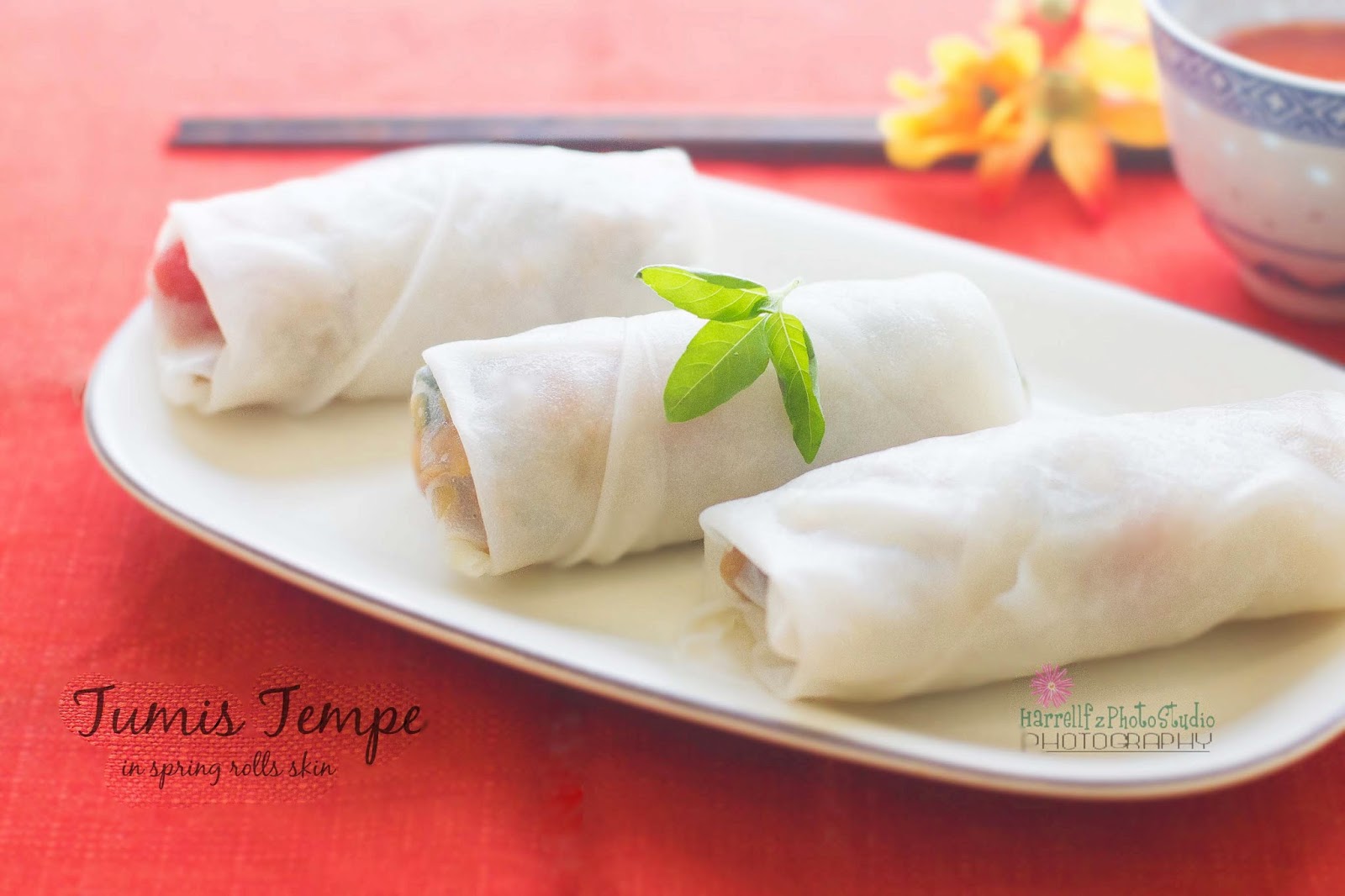 flakitchen Tumis Tempe in Spring rolls skin