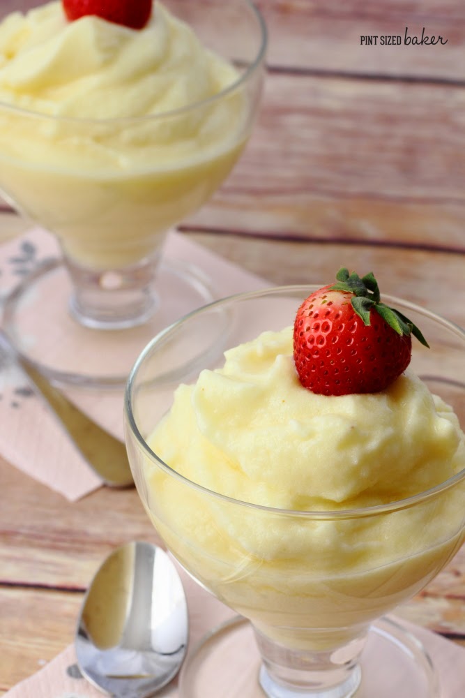 All natural and homemade, this Pineapple Sherbet tastes like a Dole Whip and can be made dairy free and without any added sugar, just sweet pineapple.