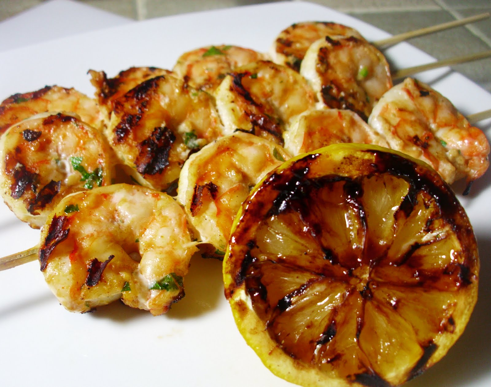 Ciao Down Grilled Garlic Shrimp Skewers