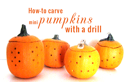 Mod and Mint craft tutorial: How to carve mini Halloween Pumpkins with a drill. Mod and Mint craft tutorial: How to carve mini Halloween Pumpkins with a drill.
